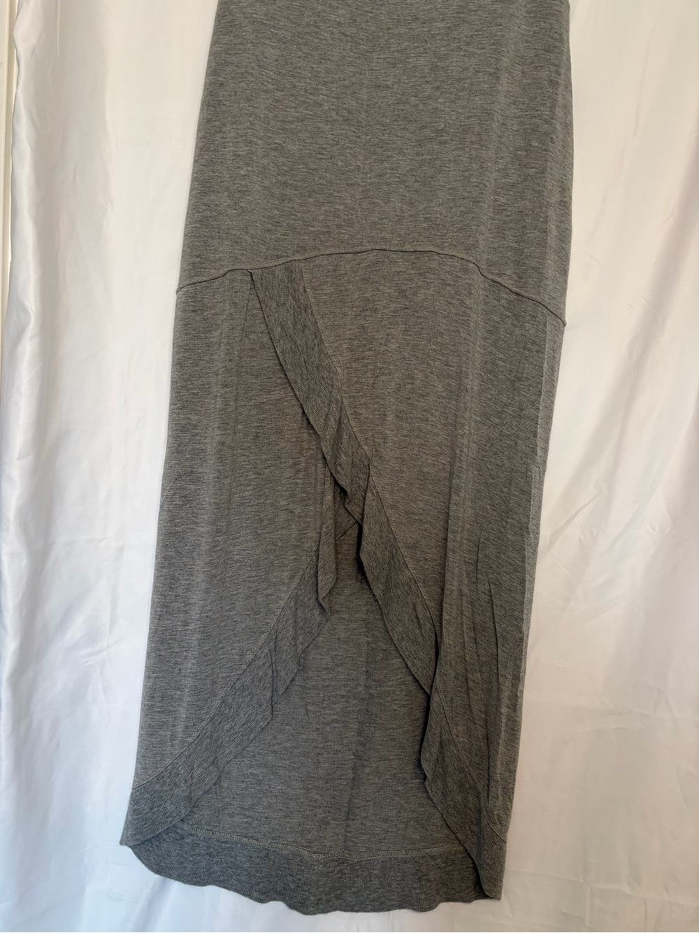 Bordeaux Gray Women's Maxi Skirt - Lightweight Layered Design - Picture 2 of 6